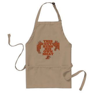 This guy rubs his ow meat design standard apron