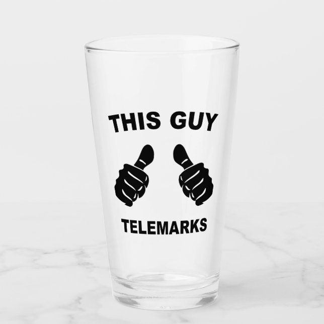 This Guy Telemarks Glass (Front)
