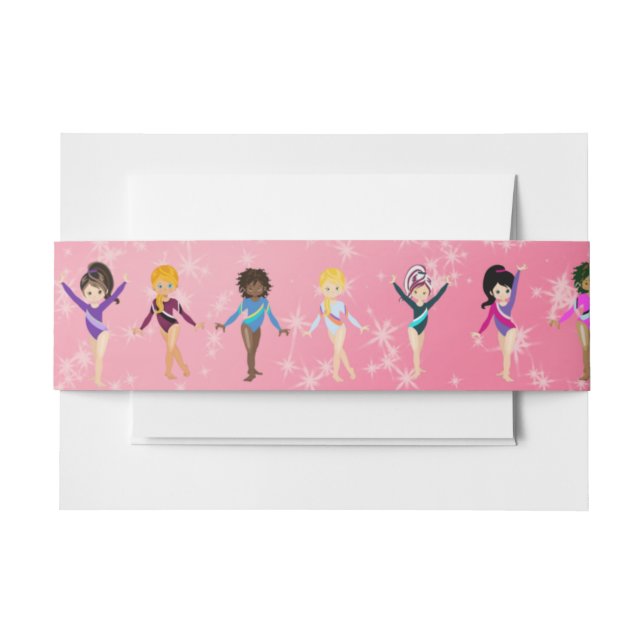 This Gymnast Looks Like Me with Friends   Invitation Belly Band (Front Example)