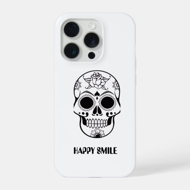 This Happy Smile Skull design  iPhone Case (Back)