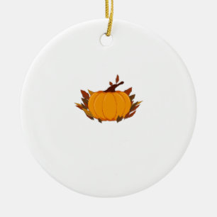 This harvest pumpkin T-shirt is perfect for the fa Ceramic Tree Decoration