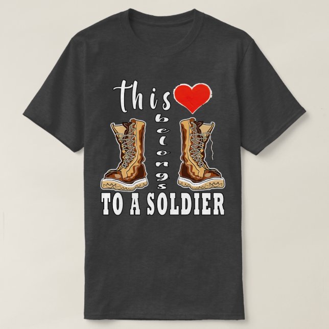 This Heart Belongs To A Soldier  T-Shirt (Design Front)