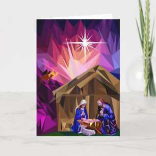 "This Holy Night" Christmas Nativity Greeting Card