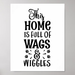 This Home Is Full Of Wags and Wiggles Dog Lovers Poster
