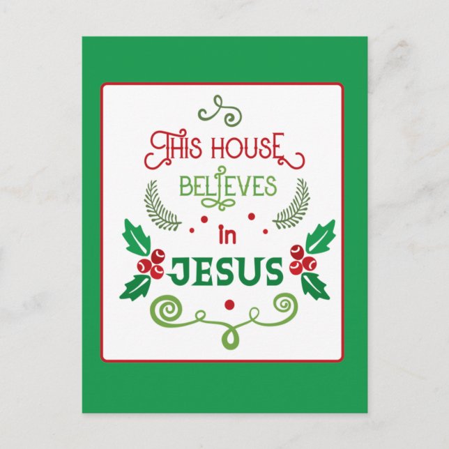 This House Believes in Jesus  Postcard (Front)