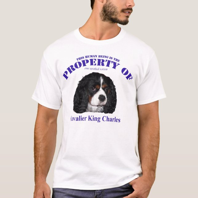 This Human property of Cavalier King Charles T-Shirt (Front)