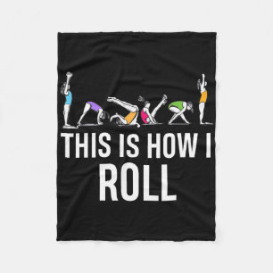 This I How I Roll Funny Cheerleading Gymnast  Fleece Blanket