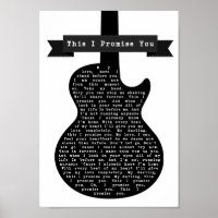 This I Promise You Black & White Guitar Song Lyric