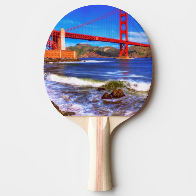 This is a 3 shot HDR image of the Golden Gate Ping Pong Paddle (Front)
