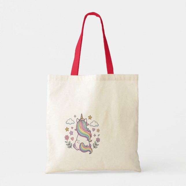 This is a bag with a cute unicorn. (Back)
