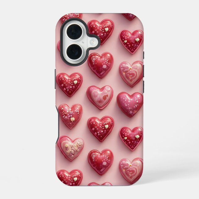 This is a heart candy case. iPhone 16 case (Back)