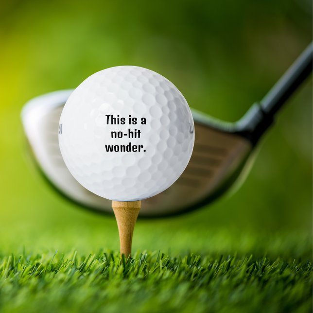 This is a no-hit wonder, Funny,Personalised Golf Balls (Creator Uploaded)