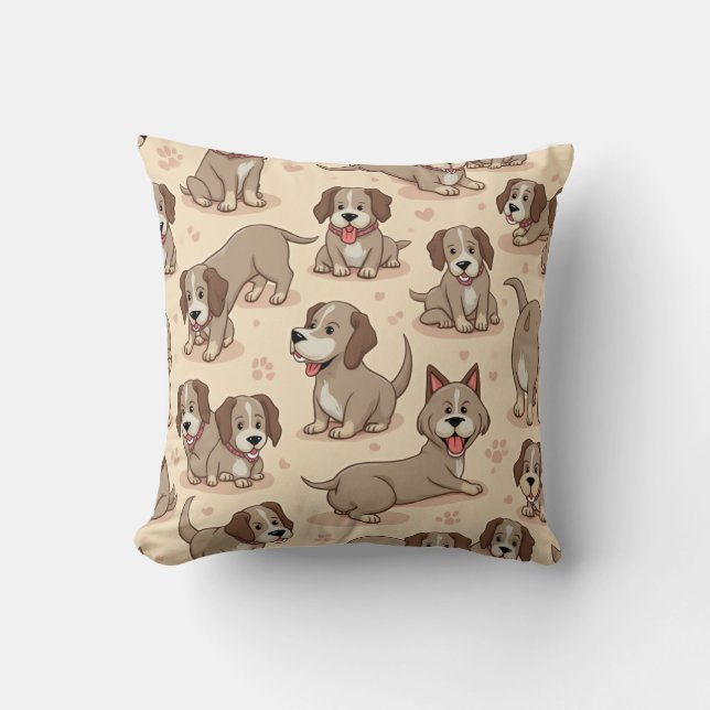  This is a pillow cushion for dogs. (Front)