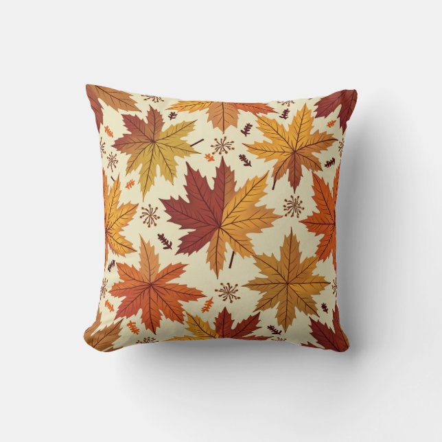 This is a pillow cushion for falling leaves. (Front)