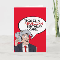This is a Republican Birthday Card