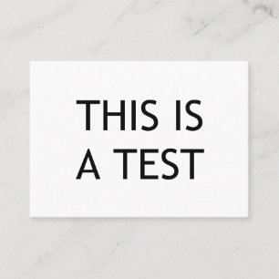 THIS IS A TEST BUSINESS CARD
