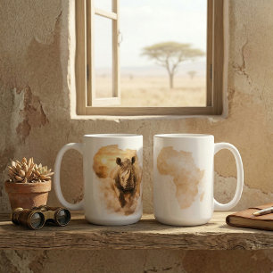 This Is Africa Rhino African Strength Wildlife Coffee Mug