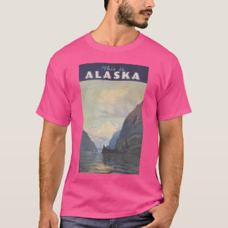 This Is Alaska Vintage Travel Poster Oversized T-Shirt