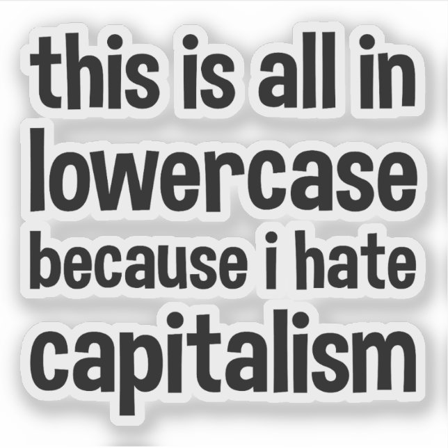 this is all in lowercase because i hate capitalism (Front)