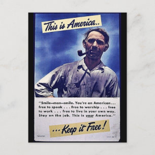 This Is America Keep It Free! Postcard
