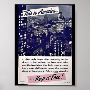 This Is America Keep It Free! Poster