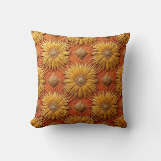 This is an embroidery style throw pillow. cushion