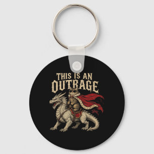This Is An Outrage Funny Princess Cat Do Gold Key Ring
