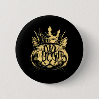 This is an Outrage Funny Princess Cat Doughnut Gol 6 Cm Round Badge