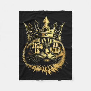 This is an Outrage Funny Princess Cat Doughnut Gol Fleece Blanket
