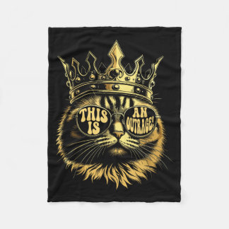 This is an Outrage Funny Princess Cat Doughnut Gol Fleece Blanket