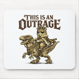 This is an outrage funny princess cat doughnut gol mouse pad