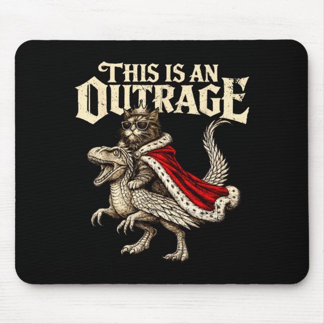 This is an outrage funny princess cat doughnut gol mouse pad (Front)