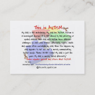 This is Autism Handout Cards