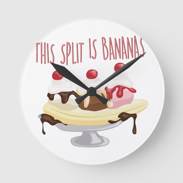 This Is Bananas Round Clock (Front)