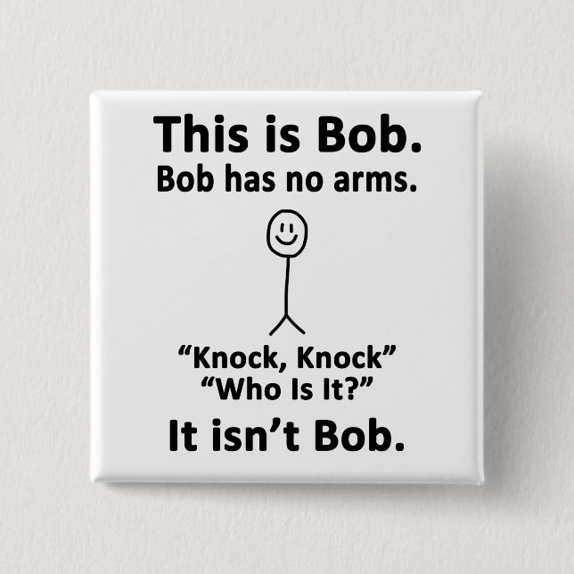 This is Bob 15 Cm Square Badge (Front)