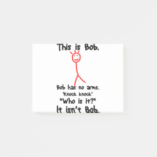 This is Bob - Knock Knock Jokes - Bob Jokes Memes Post-it Notes