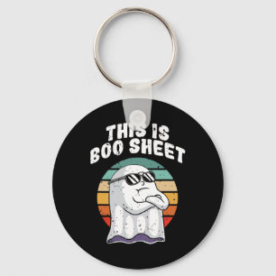 This Is Boo Sheet Fun Halloween Costume Ghost Pun  Key Ring