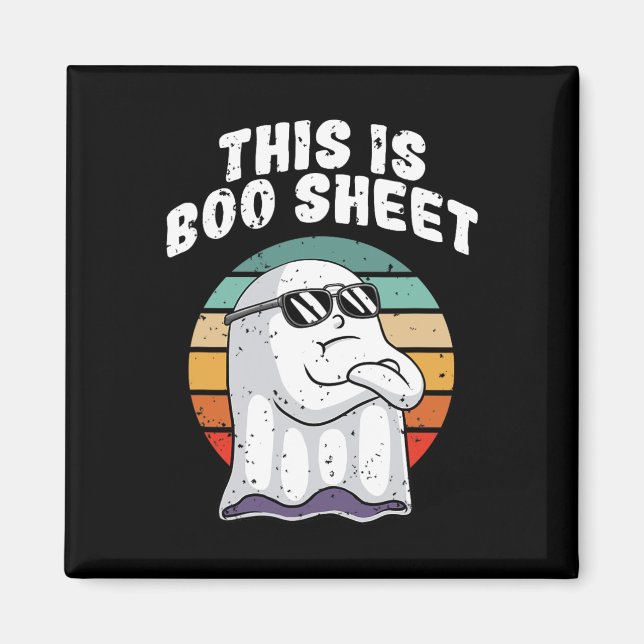 This Is Boo Sheet Fun Halloween Costume Ghost Pun  Magnet (Front)