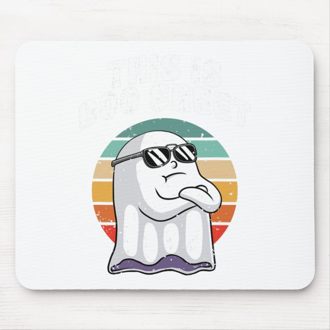 This Is Boo Sheet Fun Halloween Costume Ghost Pun  Mouse Pad (Front)