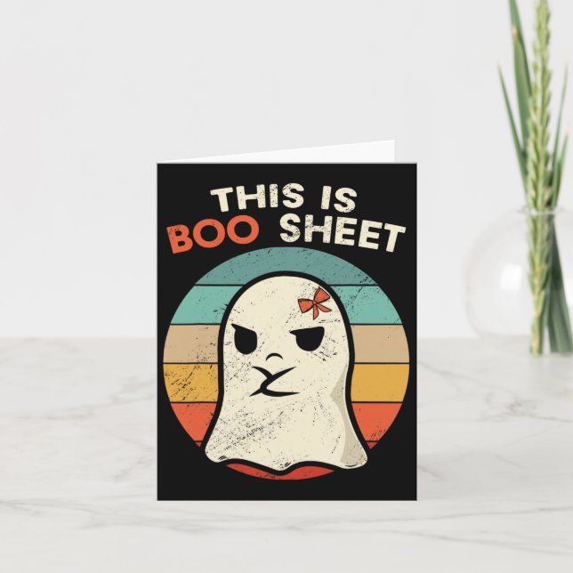 This Is Boo Sheet Fun Halloween Costumes Fun Hallo Card (Front)
