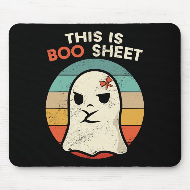 This Is Boo Sheet Fun Halloween Costumes Fun Hallo Mouse Pad (Front)