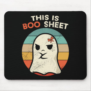 This Is Boo Sheet Fun Halloween Costumes Fun Hallo Mouse Pad