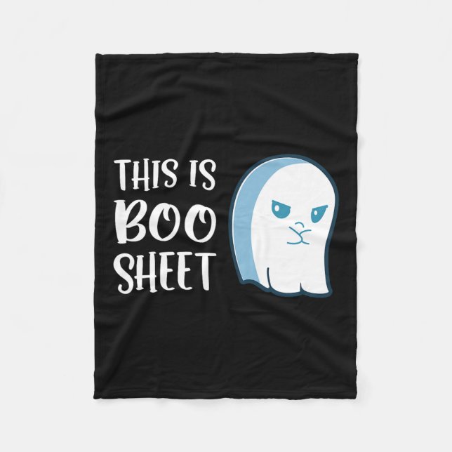 This Is Boo Sheet Fun Halloween Sayings  Fleece Blanket (Front)