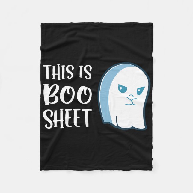 This Is Boo Sheet Fun Halloween Sayings  Fleece Blanket (Front)
