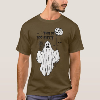 This Is Boo Sheet Funny Boo Ghost Pumpkin Hallowee T-Shirt