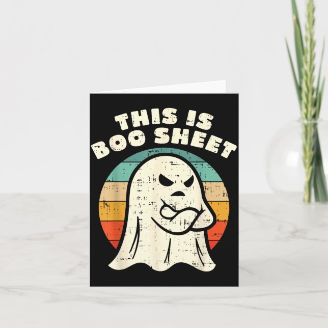 This Is Boo Sheet Funny Halloween Costume Men Card (Front)