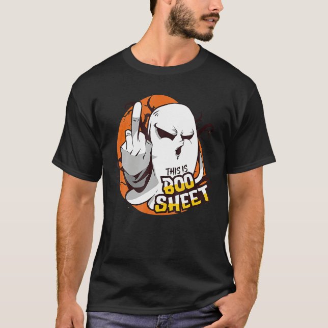 This Is Boo Sheet Funny Halloween Ghost T-Shirt (Front)