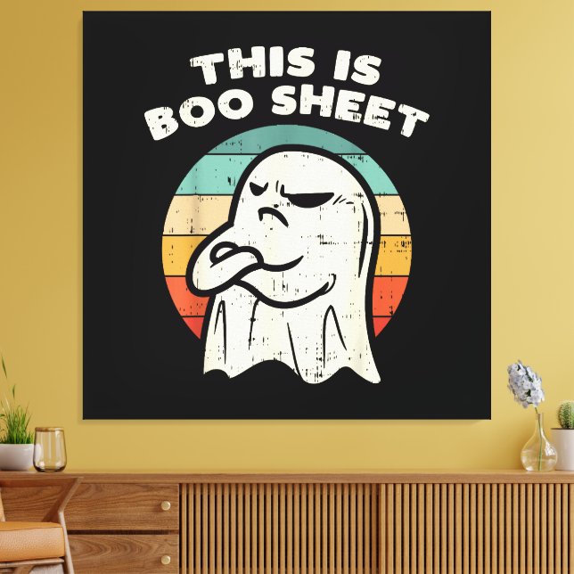 This Is Boo Sheet Ghost  Canvas Print (Insitu(LivingRoom))