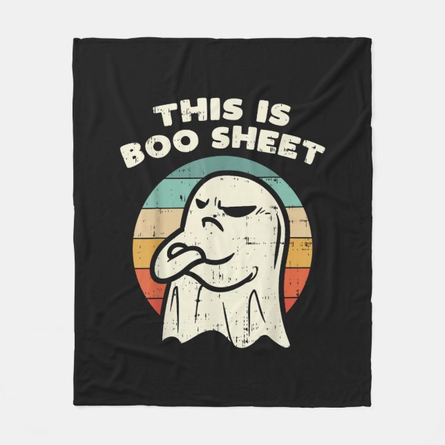 This Is Boo Sheet Ghost  Fleece Blanket (Front)