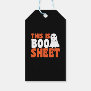 This Is Boo Sheet Ghost Funny Halloween Costume Gift Tags